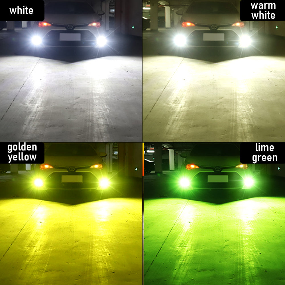 TUFFOO LED Fog Light Bulb H11/9006/HB4/H8/H16/9005/H10 Canbus White/Golden Yellow/Lime Green/Warm White 12V