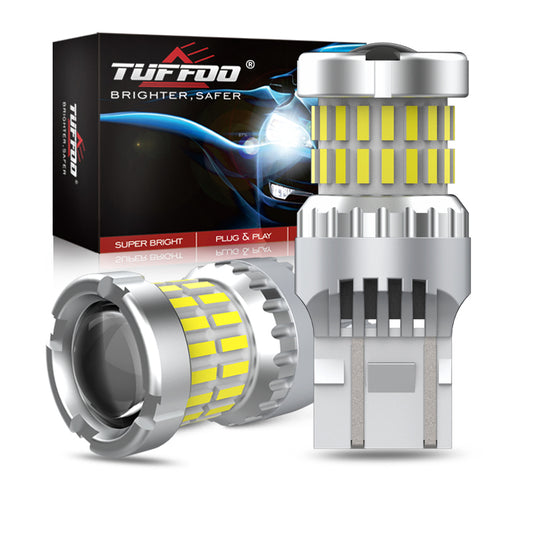 TUFFOO 2PCS 7443 7440 T20 W21W LED Bulb For Car Reverse Light Backup Signal Light - 6000K White DC12V