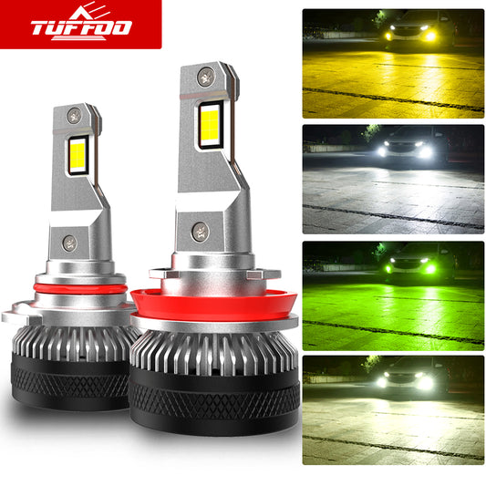 TUFFOO LED Fog Light Bulb H11/9006/HB4/H8/H16/9005/H10 Canbus White/Golden Yellow/Lime Green/Warm White 12V