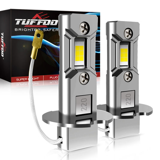 TUFFOO H3 LED Fog Light Bulb For Car/Truck 6000K/3000K Lime Green/White/Golden Yellow 12V/24V 2Pcs