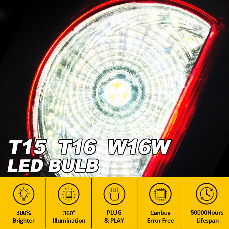 TUFFOO T15 W16W T16 LED Bulb For Car Reverse Light / Backup Light 6000K - White (2 Pcs)