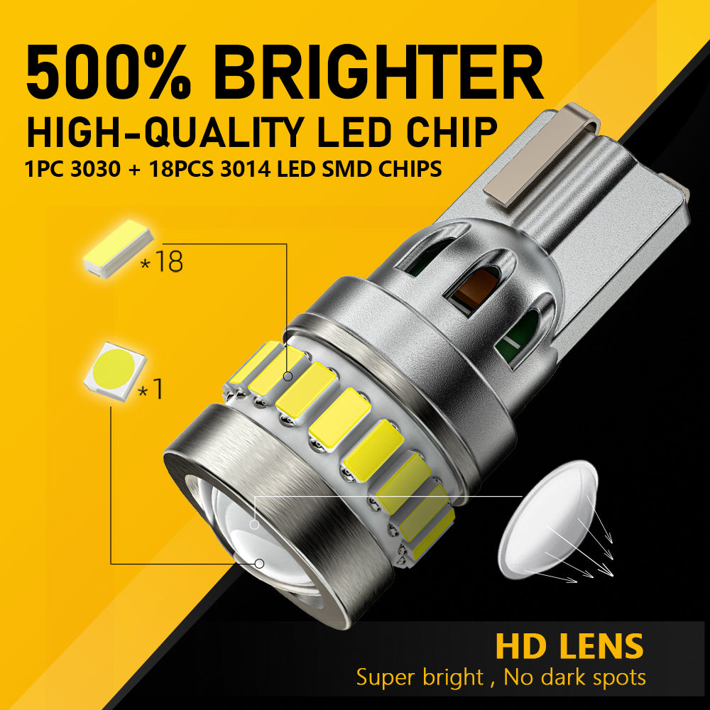 TUFFOO LED Car Bulbs W5W T10 12V Lemon Yellow Light