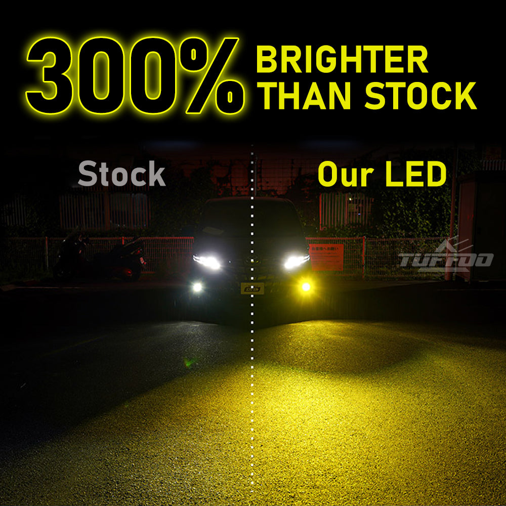 TUFFOO LED Fog Light Bulb H11/9006/HB4/H8/H16/9005/H10 Canbus White/Golden Yellow/Lime Green/Warm White 12V