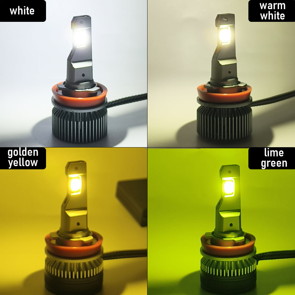 TUFFOO LED Fog Light Bulb H11/9006/HB4/H8/H16/9005/H10 Canbus White/Golden Yellow/Lime Green/Warm White 12V
