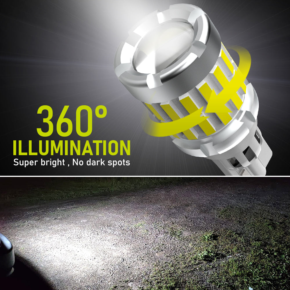TUFFOO 2PCS T15 W16W T16 LED Bulb For Car Reverse Light/Backup Light 6000K White
