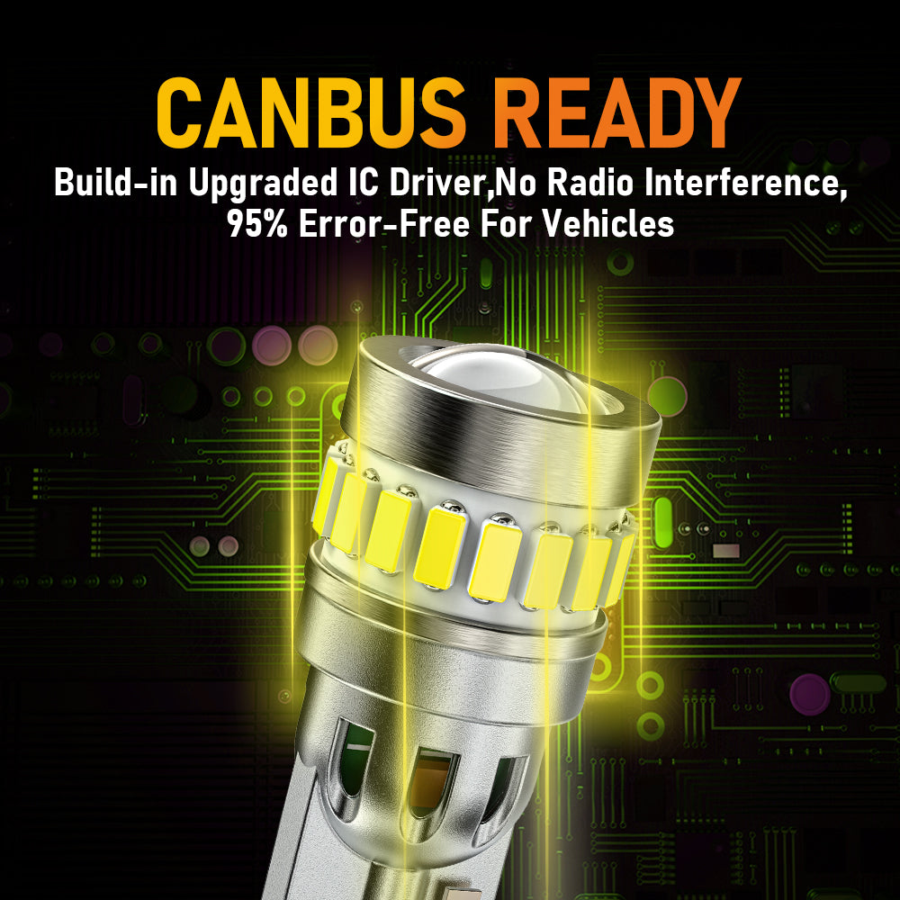 TUFFOO LED Car Bulbs W5W T10 12V Lemon Yellow Light