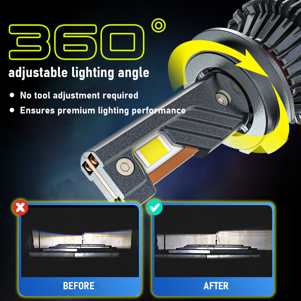 T75-Pro Car LED Headlight Bulb 150W 30000LM H4 H7 H11 HB3 9005 H1 9006 9012 High Low Beam Canbus