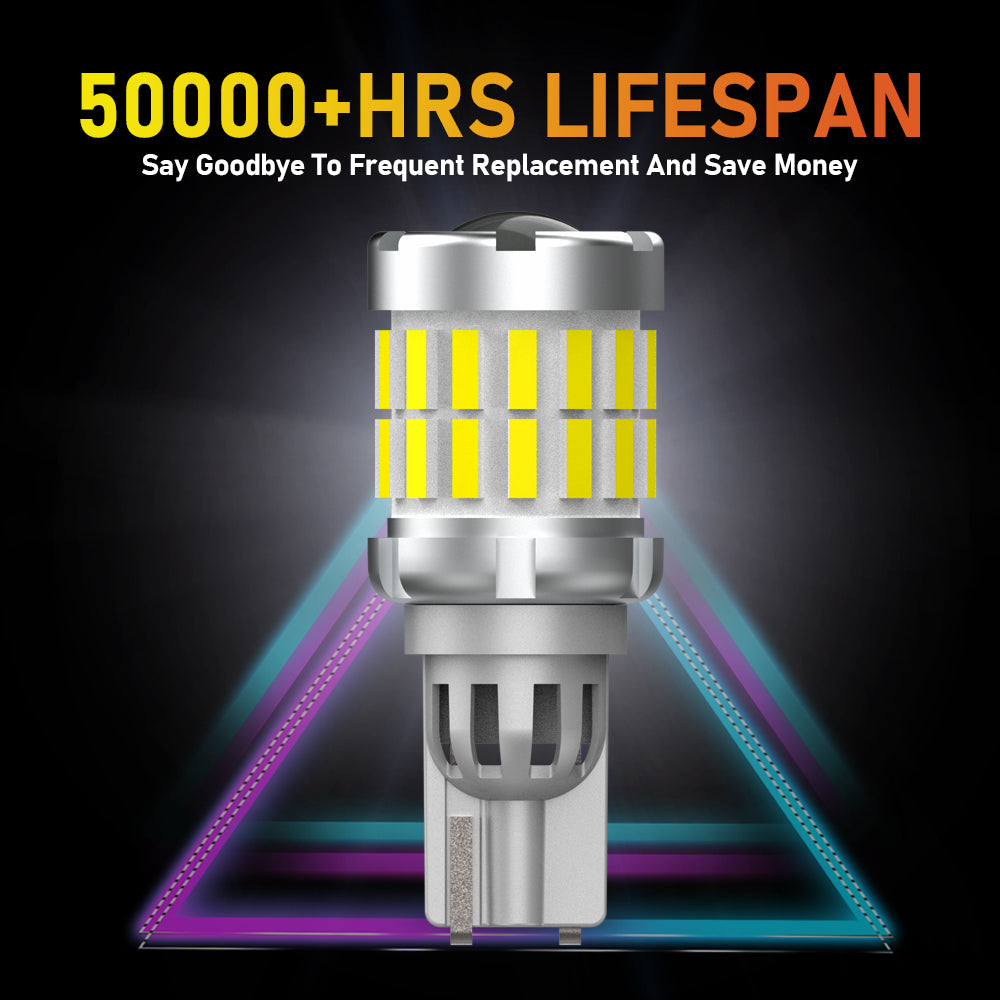 TUFFOO 2PCS T15 W16W T16 LED Bulb For Car Reverse Light/Backup Light 6000K White